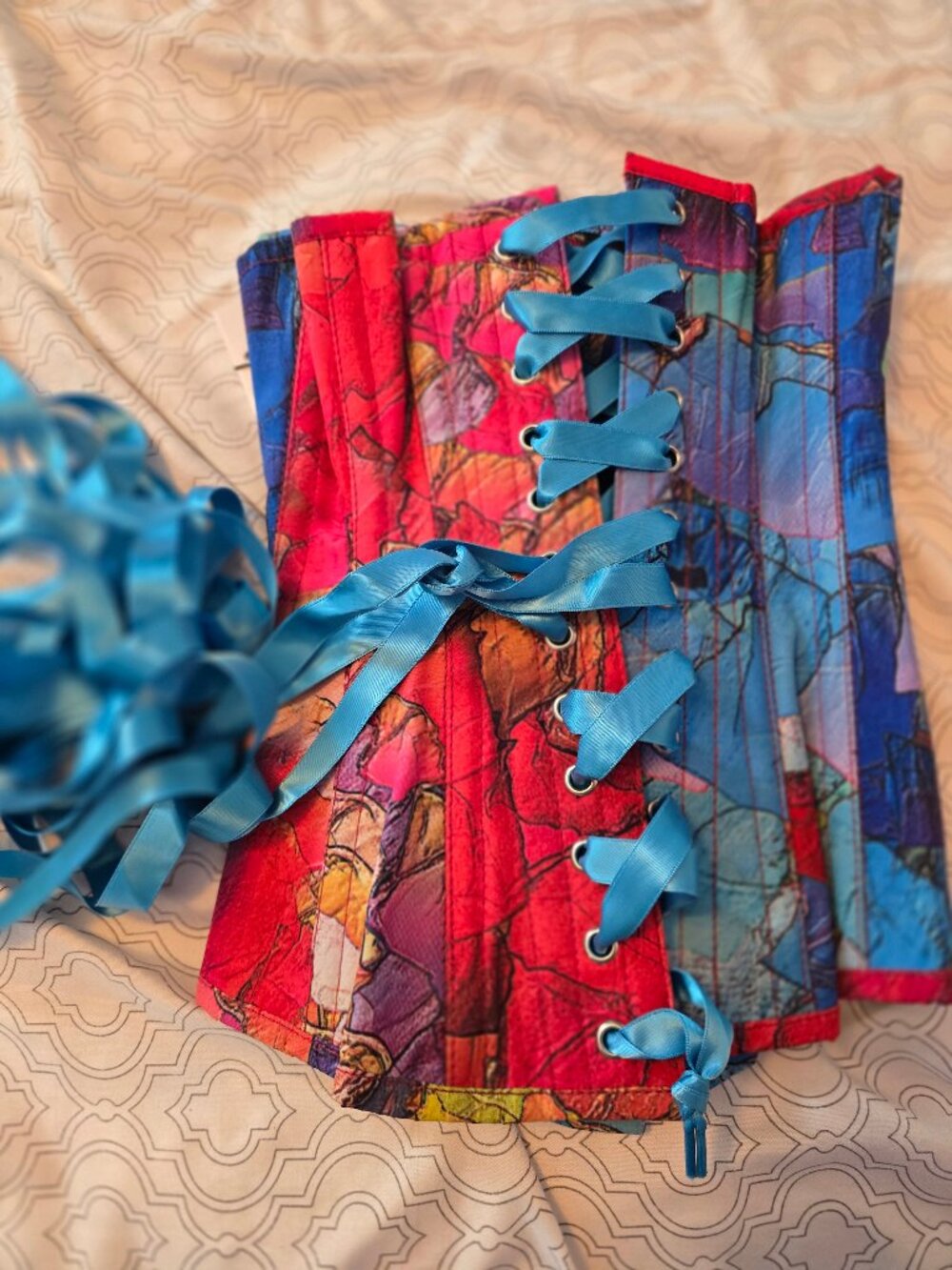 Corset Story 20" Watercolor Multicolor Under bust Corset